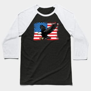 Patriotic Eagle Baseball T-Shirt